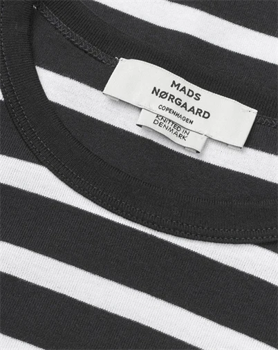Mads Nørgaard - Grace Stripe June T-shirt - Black/White